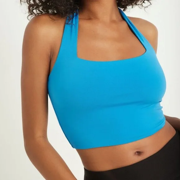 ⭐️ GARAGE Square Neck Halter Beautiful Blue Tie- Back Cami! - Picture 1 of 10